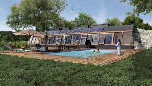 modele de maison earthship, maison ecologique, autonome et economique