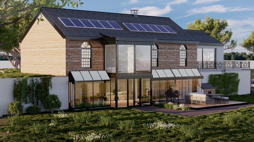 maison autonome à étage